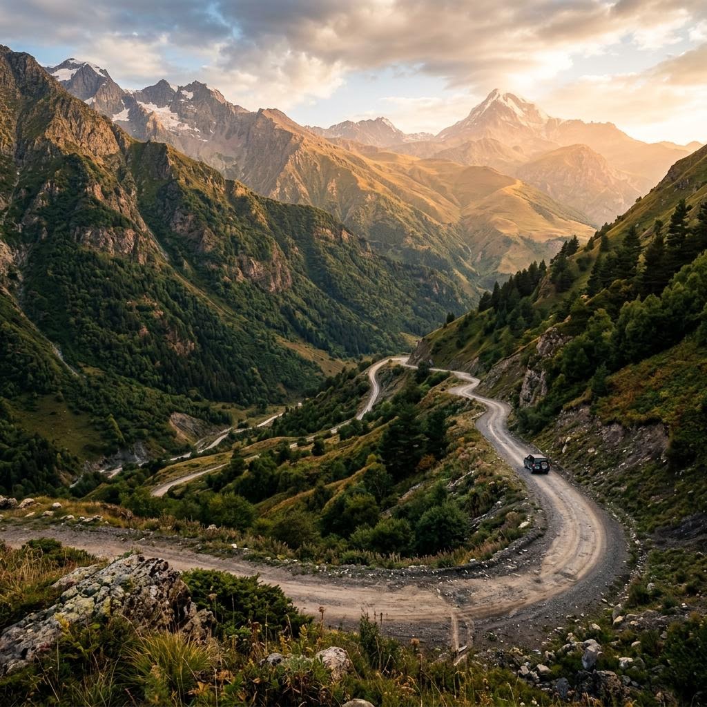 Mountain road in Georgia